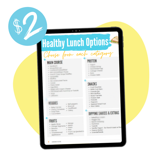 School Lunch Cheat Sheet